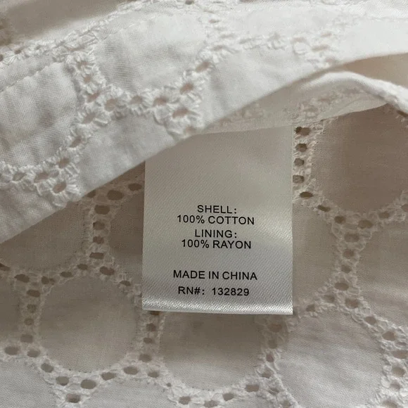 Lovers + Friends Fiona Cottagecore Romantic Maxi Skirt White Eyelet Lace XS - Picture 9 of 12